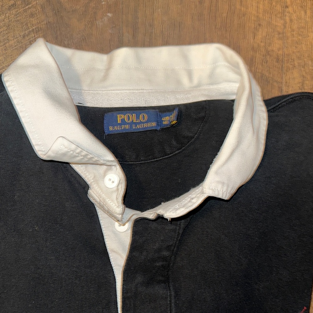 Polo by Ralph Lauren Men's Black and White Polo Shirt - Picture 2 of 4